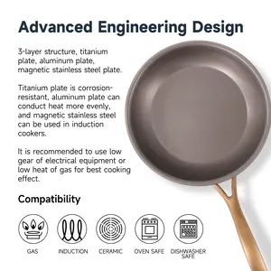 Titanium alloy frying pan