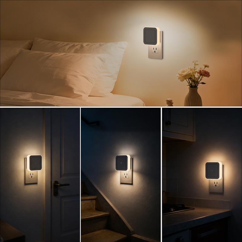 DGAPHRO Night Light, Night Lights Plug into Wall 4-Pack,Plug in Night Light,Dusk to Dawn 1W Nightlight Led Night Lights for Bedroom, Bathroom, Hallway Warm White