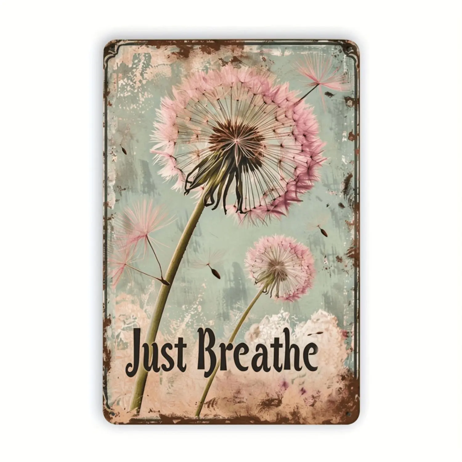 Vintage Dandelion Inspirational Quote Metal Sign 8x12 Inches for Home Gym Bar Cafe Garage and Indoor Outdoor Wall Decor