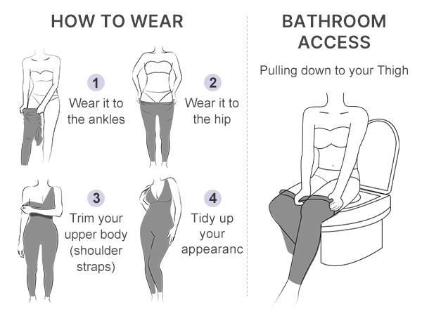 Shapellx Deep V Shapewear with Chest Support Breathable High-Waisted Tummy Control Bodysuit