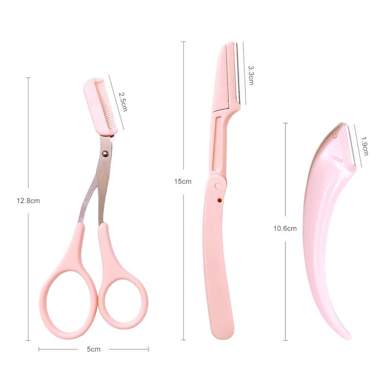 Eyebrow Scissors Set 3pcs Precision Trimming Tool for Women & Girls Portable Stainless Steel Eyebrow Grooming Kit for Home Travel Eyebrow Scissors Set 3pcs Precision Trimming Tool for Women & Girls Portable Stainless Steel Eyebrow Grooming Kit for Home Travel