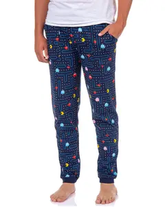 Pac-Man Pajama Pants Mens Blinky Inky Pinky Game Character PJ Joggers