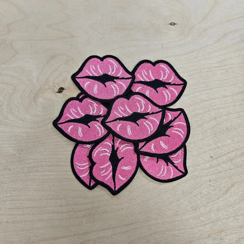 Kissy Lips Hat Patch (3 Patches)