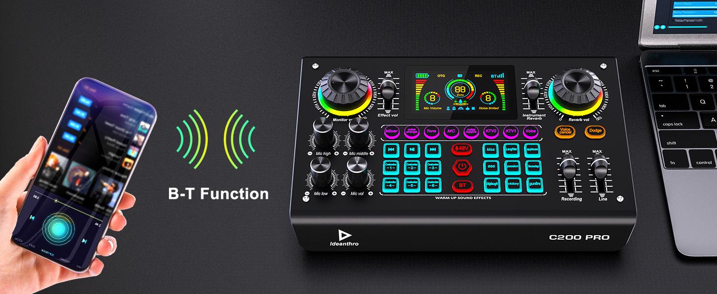 Ideanthro C200 PRO-P15 Sound Card Mixer with Dual-Core DSP, Dual Microphone & Headphone Outputs, Adjustable Tone, Multiple Voice-Changing Modes, Fully Compatible with Mainstream Live Streaming Platforms – Perfect for #TikTokShopBlackFriday Ideanthro C200 PRO-P15 Sound Card Mixer with Dual-Core DSP, Dual Microphone & Headphone Outputs, Adjustable Tone, Multiple Voice-Changing Modes, Fully Compatible with Mainstream Live Streaming Platforms – Perfect for #TikTokShopBlackFriday