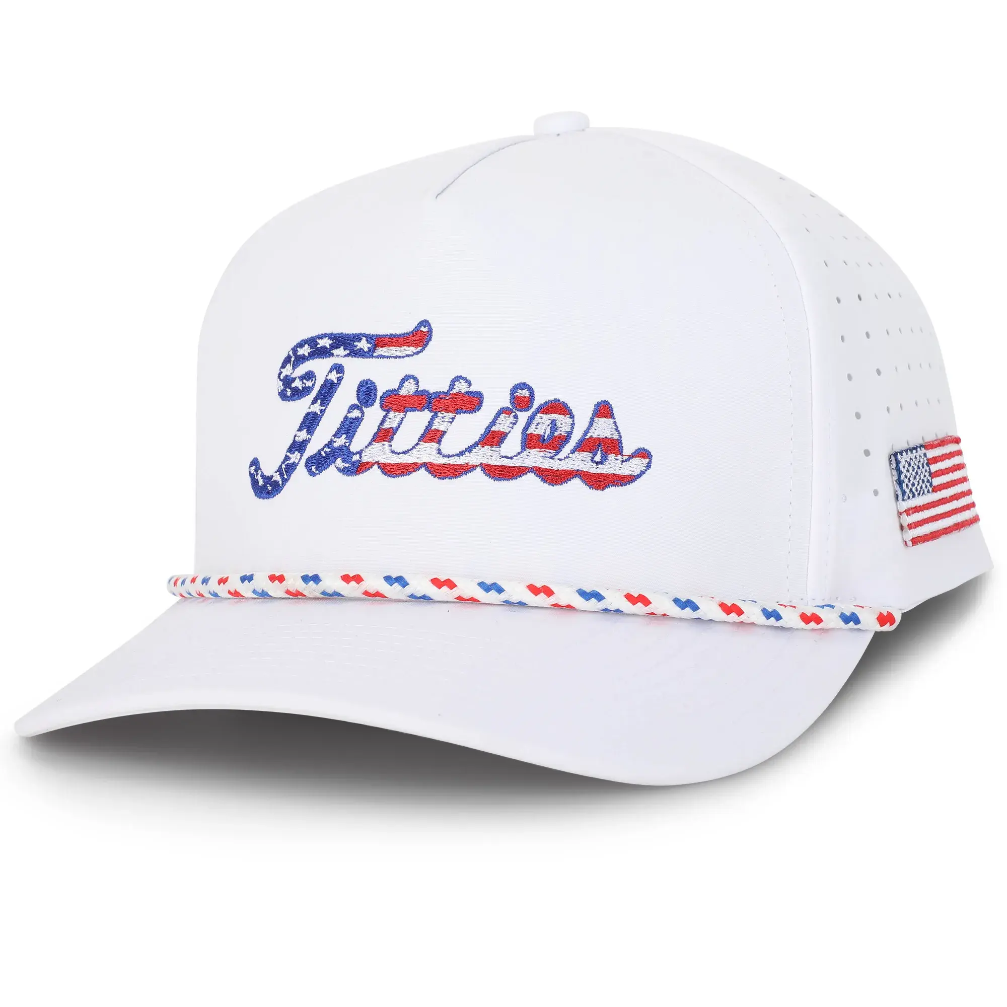 Curves & Clubs Funny Mens Golf Hat - 3oz Moisture-Wicking Polyester All Seasons Sports Outdoor Accessory - Father's Day Gift for Golfers, Mens Hats, Bold Usa Script, Standout, Soft Sweatband, Funky, Novelty Print Sports & Outdoor Hats