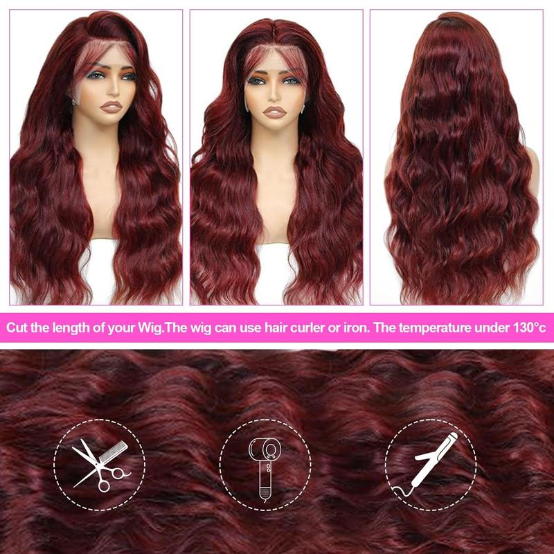 13x6 Reddish Brown Lace Front Wigs Human Hair Pre Plucked 26 Inch 200% Density Body Wave Hd Lace Front Wigs Human Hair Colored Copper Red Lace Frontal Wigs 13x6 Brown Glueless Wigs