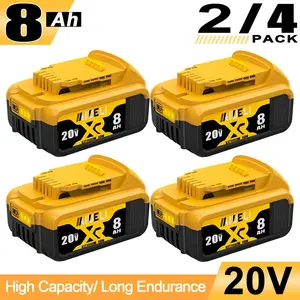 20V Max 8.0Ah Lithium Replacement Battery for Dewalt Cordless Power Tools, Compatible with Dewalt DCB208/DCB200/DCB206/DCB205/DCB204 Batteries