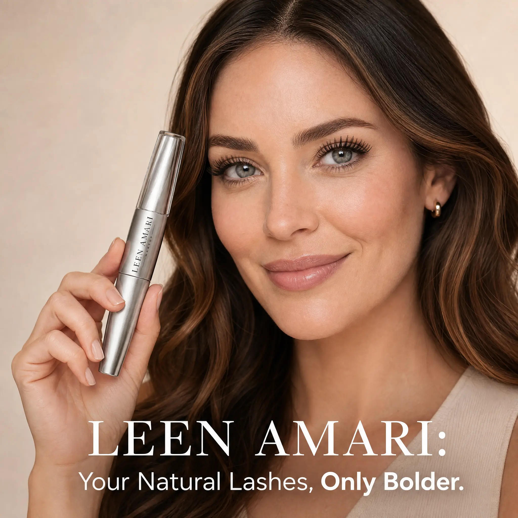 Short Lashes? Get Longer-Looking Lashes in 2 Steps - LEEN AMARI Waterproof Dual-Ended Mascara, Smudge-Resistant, All-Day Wear, Volumizing, Lifting & Defining for Daily Makeup, Work, Gym, Travel & Bridal Looks non campingessen bottom pop colour