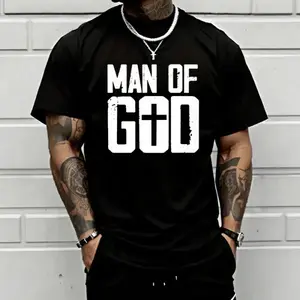 Men’s retro motivational graphic T-shirt featuring a Christian cross faith print; premium cotton tee with an emo rock punk core vibe; heavyweight cotton crew neck-a must-have for vintage parties and streetwear., Plain, Shortsleeve, Menswear tiktokshopspri