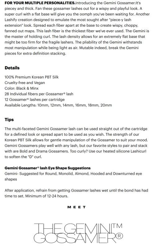 Gemini Gossamer® Lash