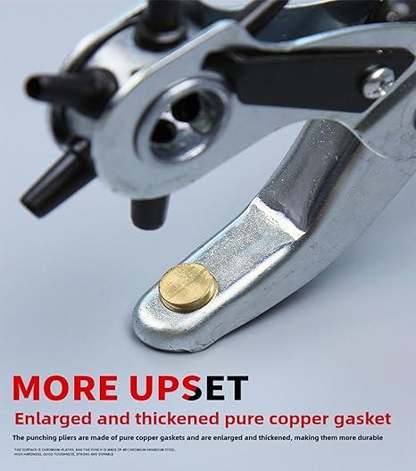 Hole Punch, Heavy Duty Leather Hole Puncher for Belts, Watch Bands, Straps, Dog Collars, Saddles, Shoes, Fabric, DIY Home or Craft Projects