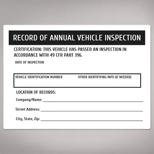 Avery Annual Vehicle Inspection Stickers, Waterproof, UV Resistant, Preprinted, Handwrite Only, 5" x 3.5", 100 Stickers
