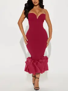 Monte Carlo Nights Midi Dress - Red