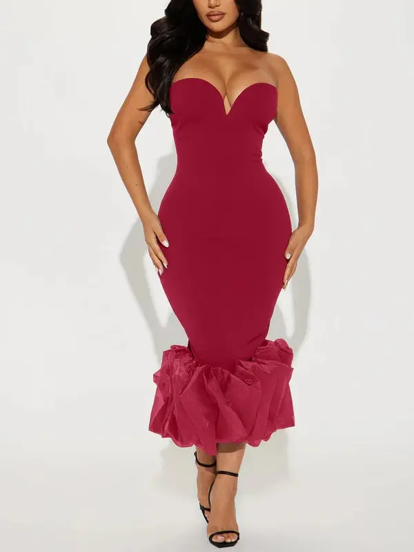 knee length dresses for ladies The Tempest Dress – Veronica Velveteen main image 0