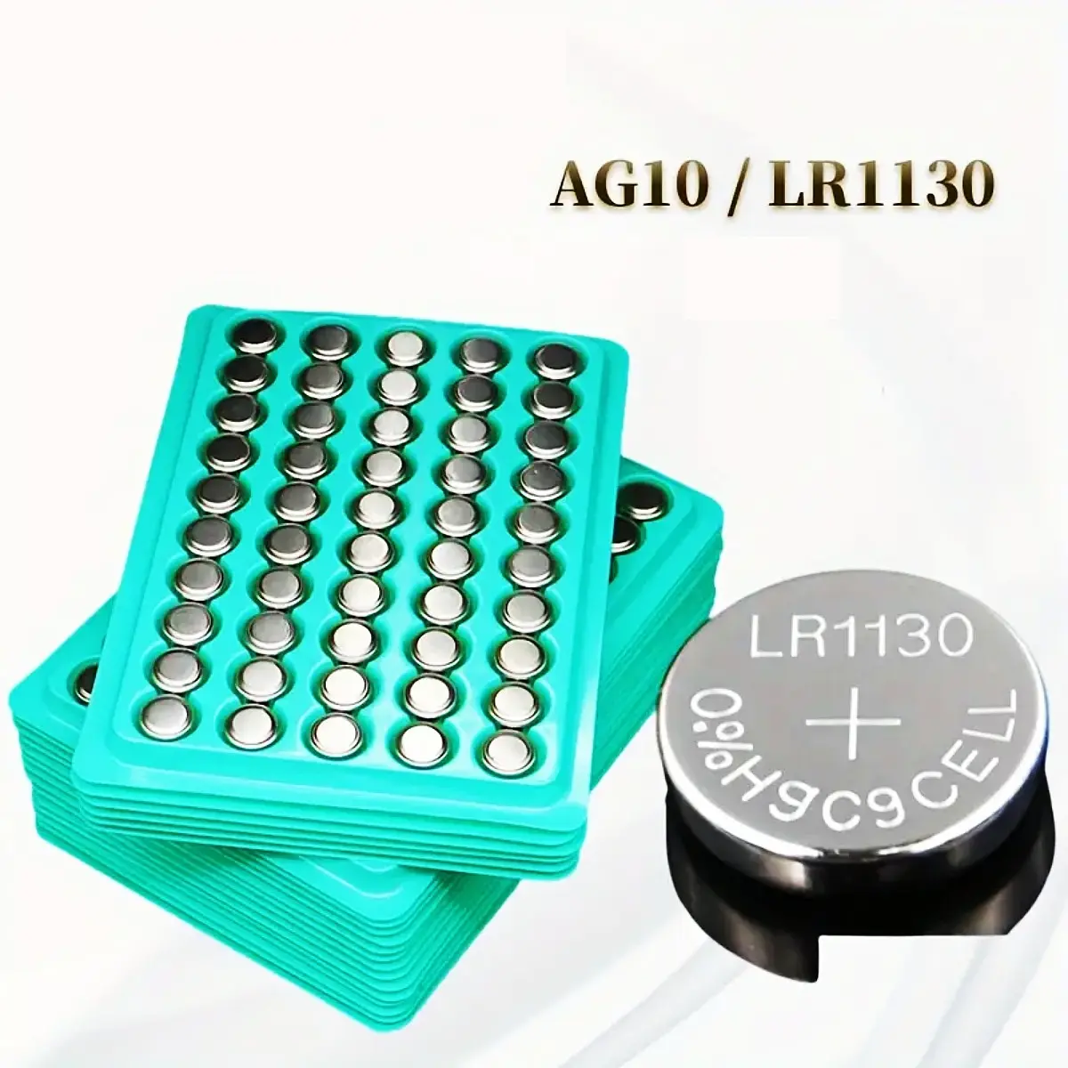 Ag10 Lr1130 389a 198 Lr54 Button Battery, Battery Replacement, Ideal for Remote Controls, Toys, Clocks, Electronics, 1.5v Replaceable Batteries