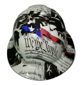 We The People 2A White Flag - Custom Hydro Dipped Full Brim Hard Hat