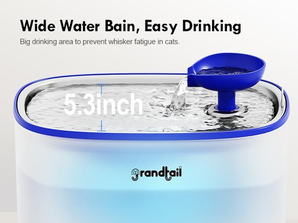 Sophia&William Cat & Dog Water Fountain, Featuring a Wireless Pump, 101oz/3L Capacity with Built-in LED Light, BPA-Free, and Dual Flow Modes for Pets