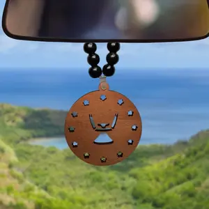 Pollap Ornament - 1/4 Inch Thick Wood Cherry Hickory Mahogany Unfinished 4 Inches & 4.5 Inches Stylish Accessory