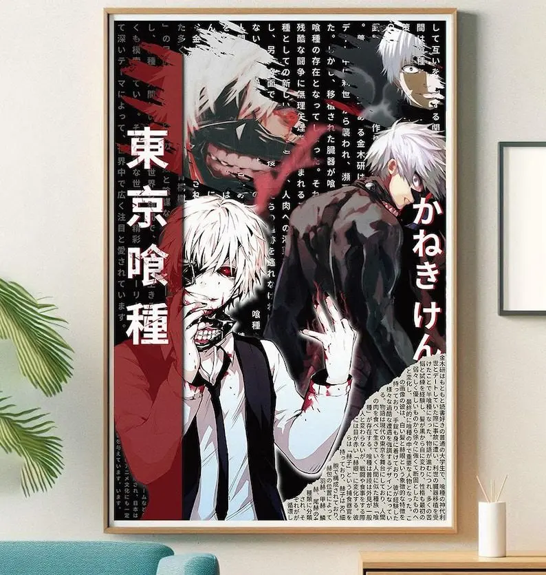 [No Frame] Tokyo Ghoul Anime Poster: Ken Kaneki Wall Art