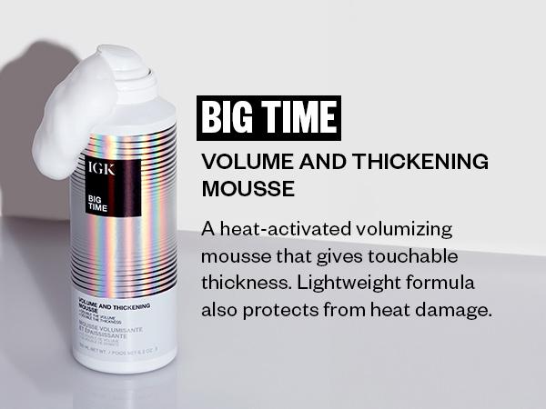 IGK VOLUME FOR DAYS BUNDLE | Good Behavior 4-in-1 Prep Spray + Big Time Volume & Thickening Mousse + No Limit Dry Volume & Thickening Spray | 564ml | 19.1 oz