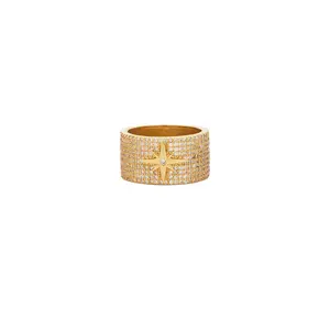 Mazin Jewels North Star Ring in Gold