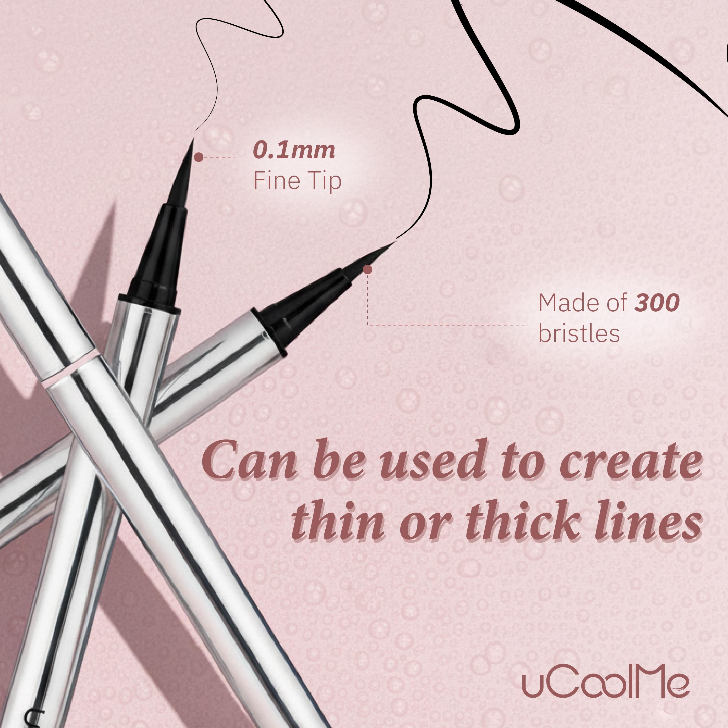 uCoolMe Waterproof Liquid Eyeliner Tawny Brown & Black Long Lasting No Smudge Eyeliner for Women's Makeup Beauty Cosmetics Flawless Look All Day TiktokShopHolidayHaul