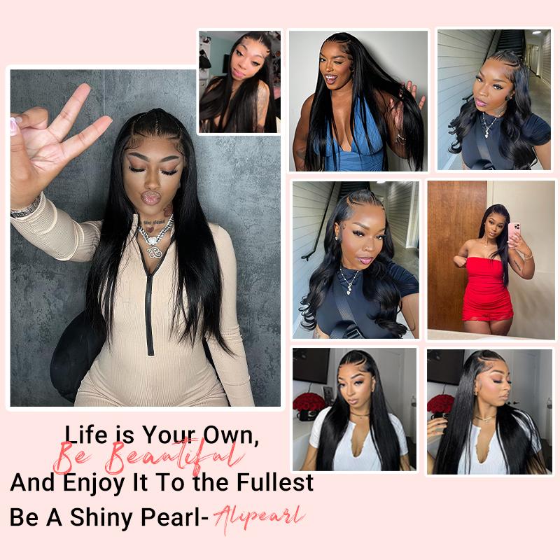 [Spring 2026] Alipearl Hair 250% Density 13x4 Lace Frontal Wig Glueless Pre Braided Straight 13x6 Lace Front Wig Stylist Wig Pre Cut Pre Styled