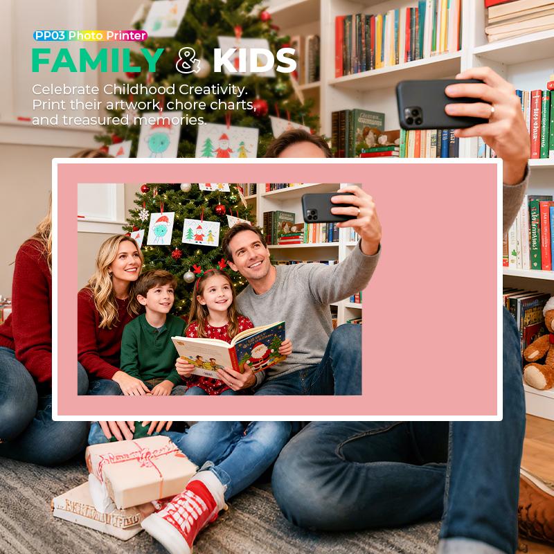 Nelko Pocket PP03 Instant Smartphone Inkjet Photo Printer With 20 Non-Sticky Photo Papers, Portable Mini Color Wireless Mobile Printer, Bluetooth Compatible with iOS & Android Devices, Ideal Valentine's Day Gift Nelko Pocket PP03 Instant Smartphone Inkjet Photo Printer With 20 Non-Sticky Photo Papers, Portable Mini Color Wireless Mobile Printer, Bluetooth Compatible with iOS & Android Devices, Ideal Valentine's Day Gift