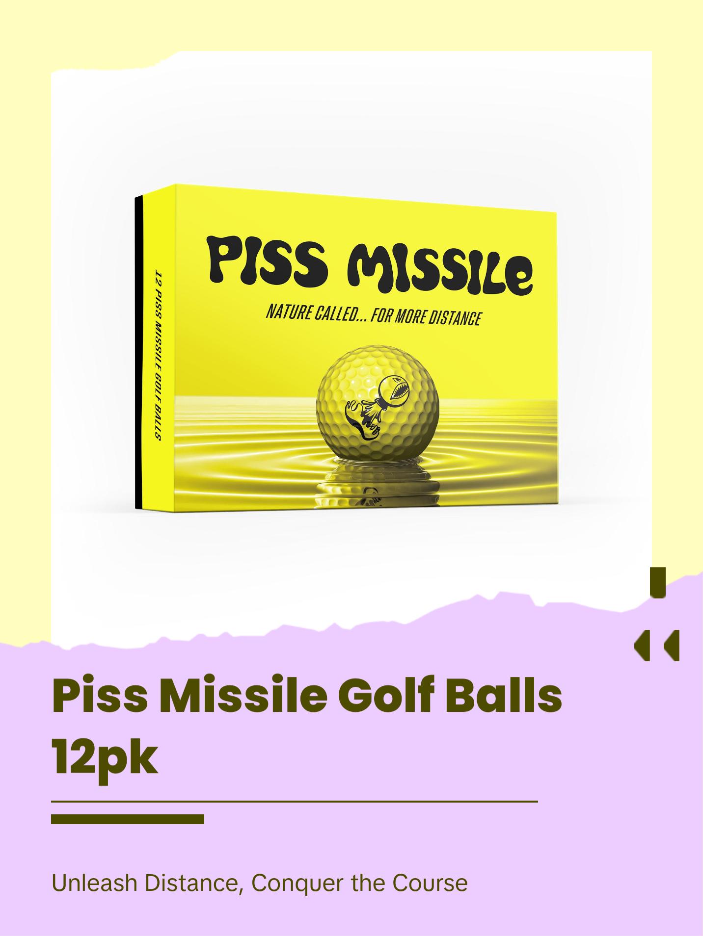 PISS MISSILE GOLF BALLS 12PK - LONG DISTANCE