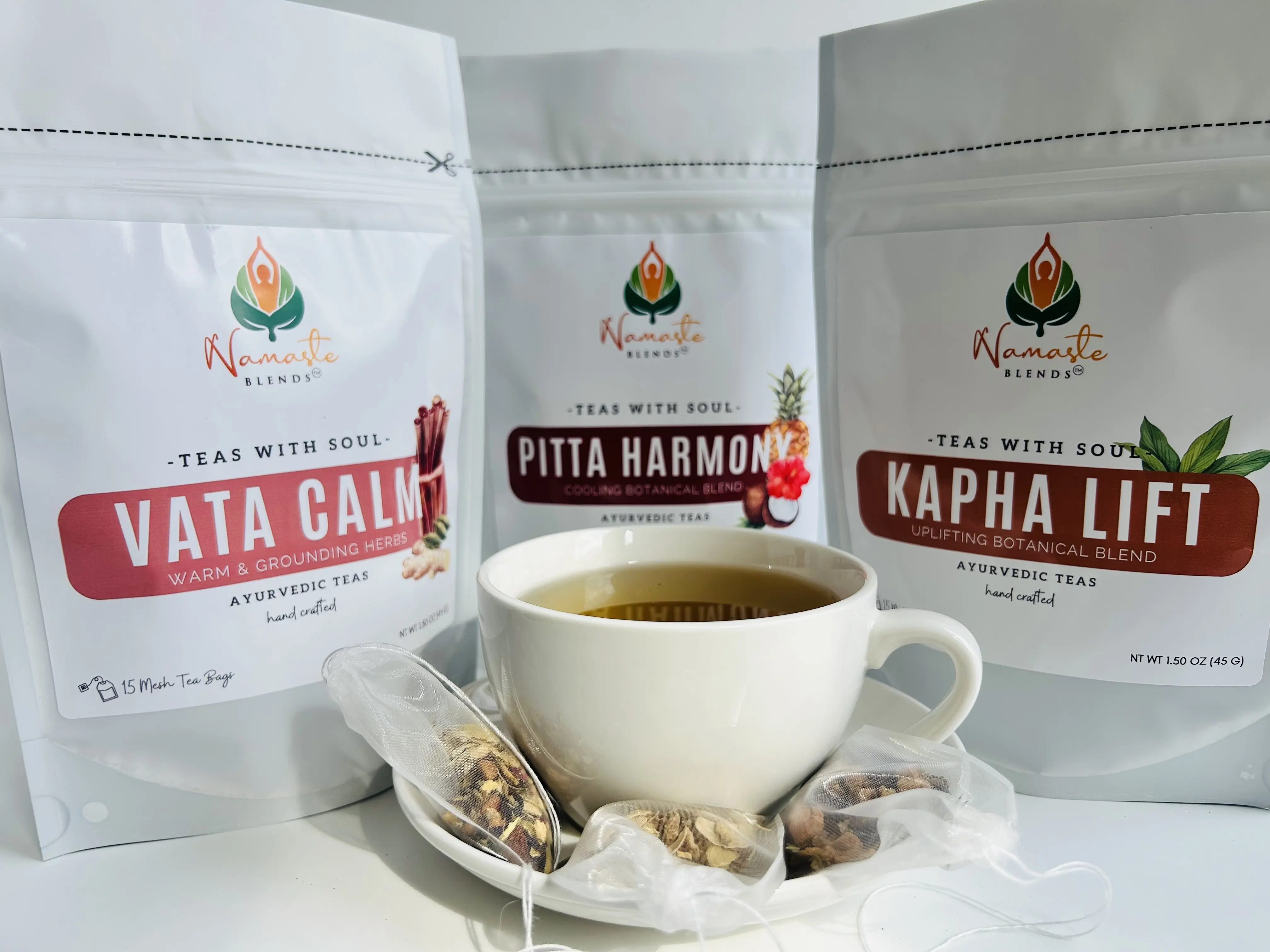 Ayurvedic Vata Pitta Kapha Tea Set | Dosha Balance Herbal Tea