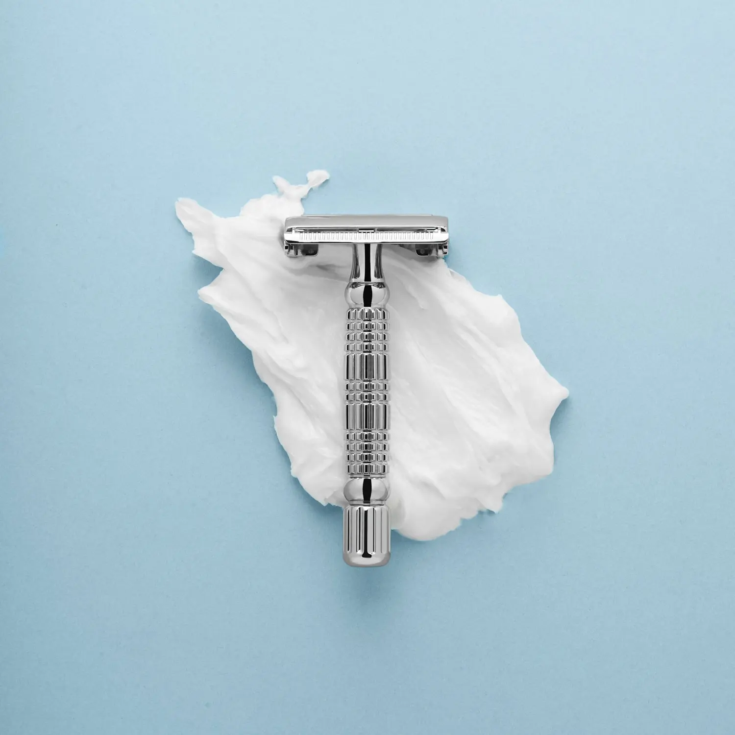 Rockwell R1 Double Edge  in White Chrome for a Smooth, Comfortable Shave Every Single Time double edge