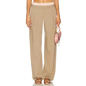 Bec + Bridge Jai Contrast Pant in Taupe & Peach