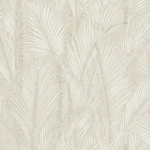RoomMates Swaying Fronds Peel and Stick Wallpaper Taupe
