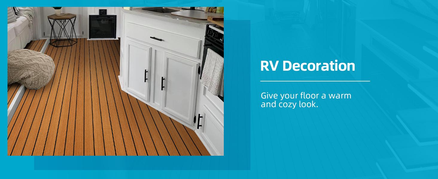 EVA Foam Boat Flooring, EVA Foam Boat Decking 94.5''x35.4''/23.6'',with 3M Adhesive Backing, Non-Slip Decking Faux Teak Sheet For Marine Boat Kayak, Yacht, Swimming Pool RV Floor