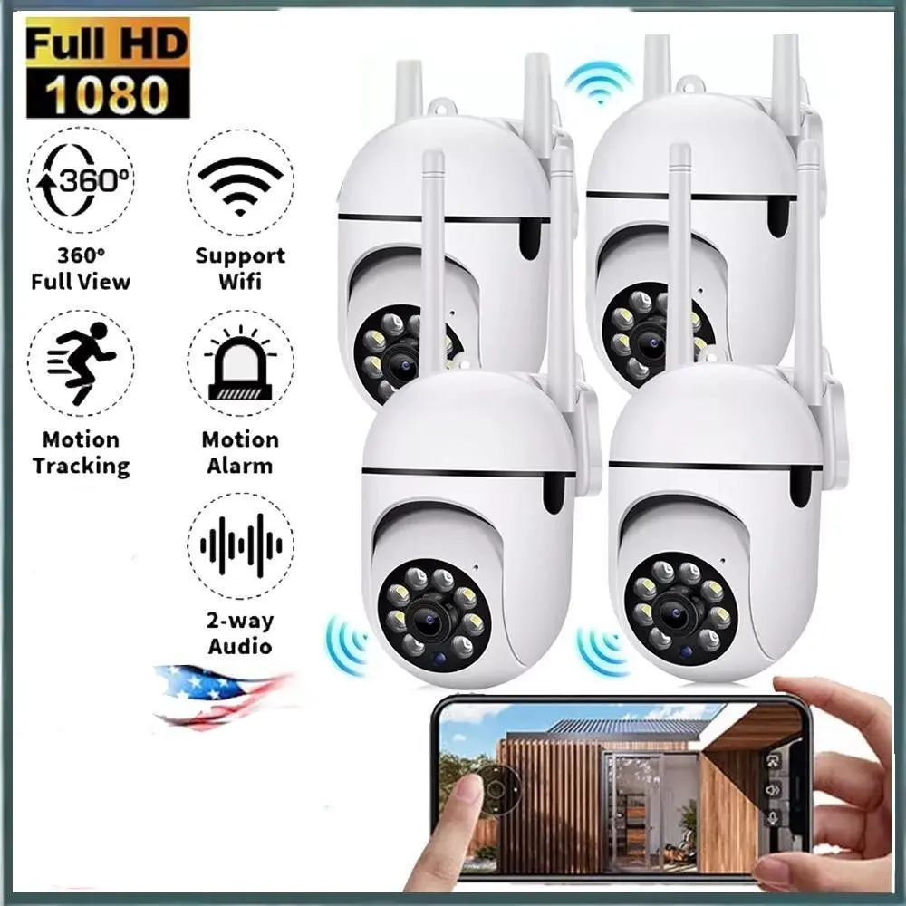 4-Pack Smart Outdoor 5G Wireless WiFi Security Camera System, 1080P Resolution, Night Vision, Tempered Steel Toolkit Resists Daily Wear, Opens Coin Boxes & Safes