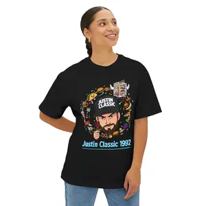 Justin Classic Tee — Graphic Portrait Logo Shirt