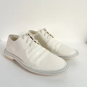 Leather Shoes / Casual Leather Shoes / Derby Shoes / Soft Structure / White Leather Shoes / Genuine Leather Shoes / Horsehide Leather Shoes / Handmade Genuine Leather Shoes