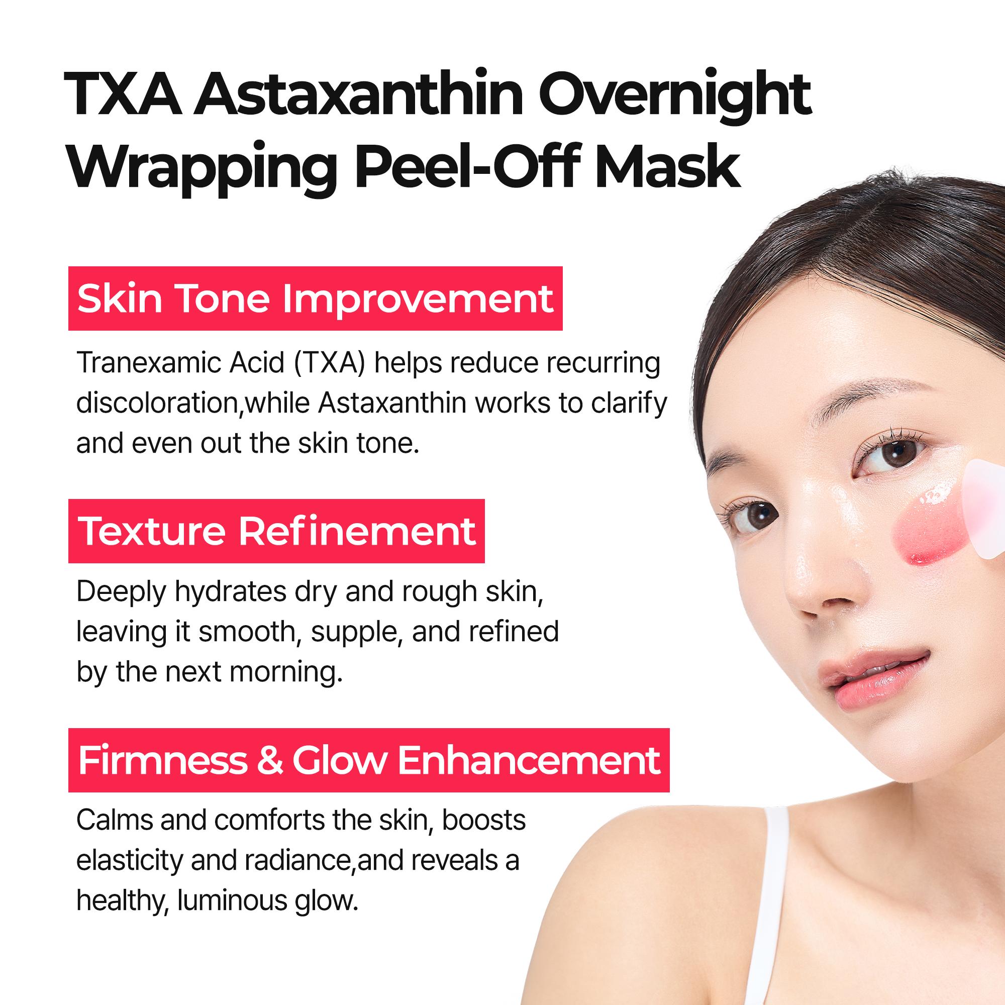 [Dr.Melaxin Official] TX Astaxanthin Overnight Wrapping Mask 80ml | Tranexamic Acid&Astaxanthin&Niacinamide for Complete Dark Spot Care Firmness Glow Elasticity Face Skin Care