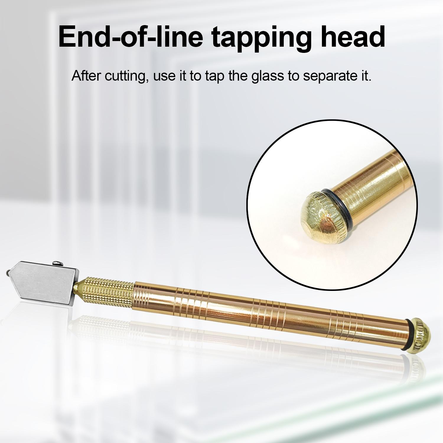 VAYWET Glass Cutter with Diamond Head & Steel Blade for 3-12mm Glass Professional Cutting, Anti-Skid Pencil Style Oil Feed Carbide Tip Golden Wheel 155mm Aluminum Metal Handle 3MM ALLOY LARGE WHEEL Work Tiles Mirror Cutting Hand tools VAYWET Glass Cutter with Diamond Head & Steel Blade for 3-12mm Glass Professional Cutting, Anti-Skid Pencil Style Oil Feed Carbide Tip Golden Wheel 155mm Aluminum Metal Handle 3MM ALLOY LARGE WHEEL Work Tiles Mirror Cutting Hand tools