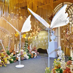 Creative Wedding Butterfly LED Floor Lamp, Butterfly Hanging Light, Romantic Hanging Wedding Butterfly Decoration Props for Wedding Christmas