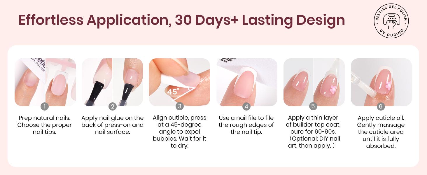 Beetles X Press Plus-Lite Kit French Tips Square Almond French Tip Press on Nails with Nail Glue Builder Top Coat Squoval Press on Nails DIY Manicure Gift for Women Beetles X Press Plus-Lite Kit French Tips Square Almond French Tip Press on Nails with Nail Glue Builder Top Coat Squoval Press on Nails DIY Manicure Gift for Women