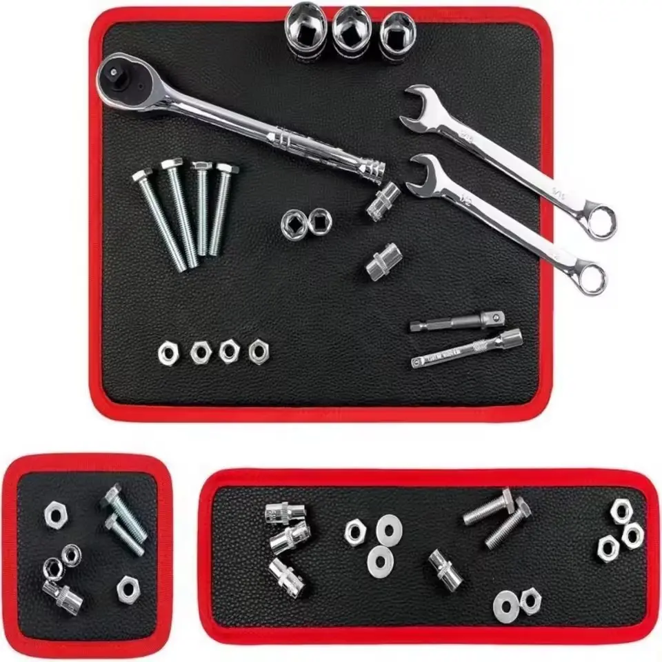 RufoRPM® Magnetic Work Mat Set (3PCS) – Engine Bay Tool Organizer | No-Lose Bolt System
