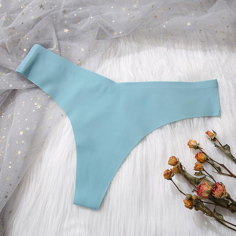 FINETOO Weekly Panties 7 Pack Seamless Thongs No Show Underwear V Waisted Comfortable Thong Panties XS-XL Smooth Lingerie Basic Minimalist Womenswear