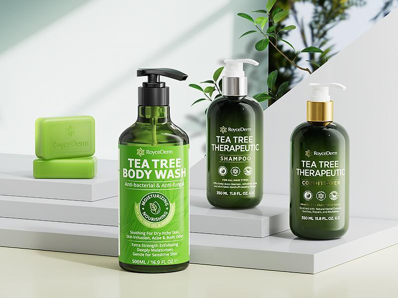 Roycederm Antifungal Body Wash & Soap, Antibacterial, Tinea Versicolor, Tea Tree Body Wash, Back Acne, Folliculitis, For Jock Itch, Athletes Foot, Body Odor, Ringworm