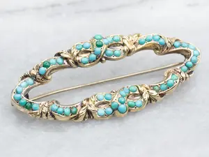 Lovely Victorian Turquoise Brooch