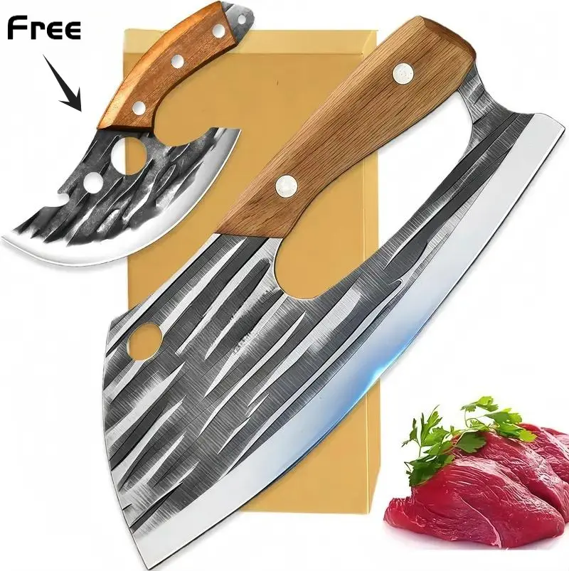 [Buy 1 Get 1 Free] 8-inch Chef's Knife, including an ergonomic non-slip handle and a precision boning knife. The perfect holiday gift for cooking enthusiasts, men, fathers, husbands, and friends.
