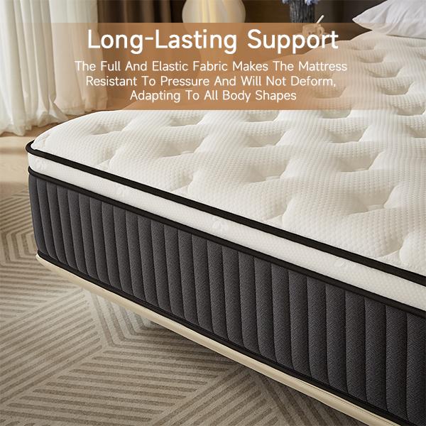 Clearance Sale | Final Stock | Hybrid Mattress 2.0 10–14 Inch Mattress in a Box, Memory Foam & Individual Pocket Springs, Motion Isolation, Pressure Relief, Queen Bed Mattress