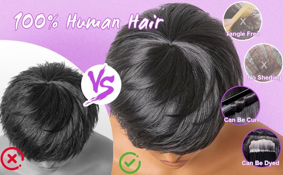 ShowRealHair Wig 036 Pickled Color Pixie Cut Wigs Pixie Wigs Human Hair Coiffure Wigs for Black Women Pickled Color Short Hair Pixie Cut Style Pixie Wigs Pixie Cut Layered Wig Glueless Wig NYC Short Wigs for Black Women SpringStatements