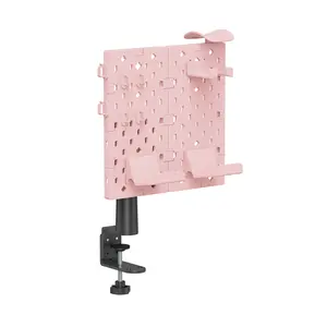 Pegboard Gaming Organizer Stand for Headphones, Controllers, Xbox, PS5, PS4, Nintendo (Pink)