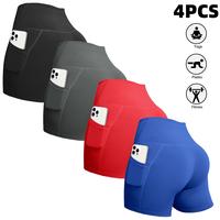4PCS-Black+Gray+BrightRed+ElectricBlue
